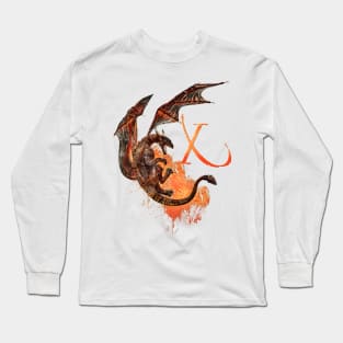 Drachen Buchstabe X Long Sleeve T-Shirt